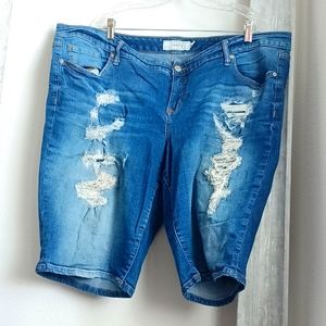 TORRID Jean Destressed Shorts
